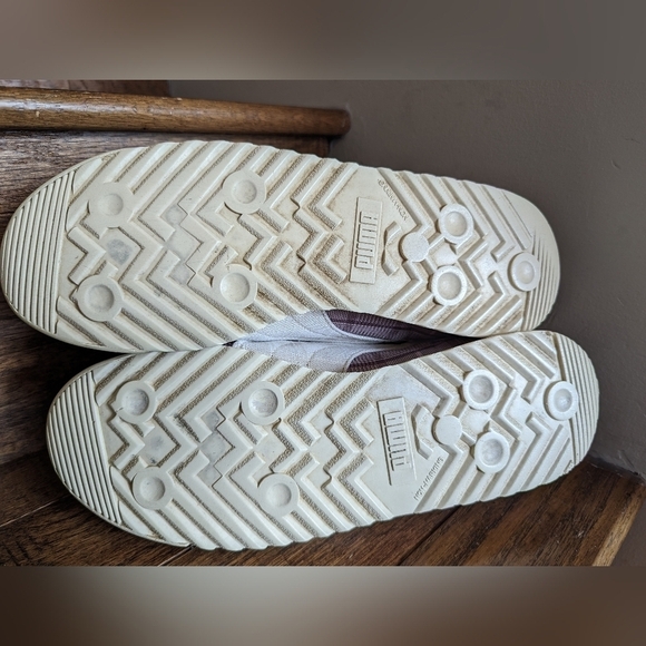 vintage Y2K PUMA Roma Womens Size 10 Pink Burgandy & White Plaid sneaker - Picture 14 of 16